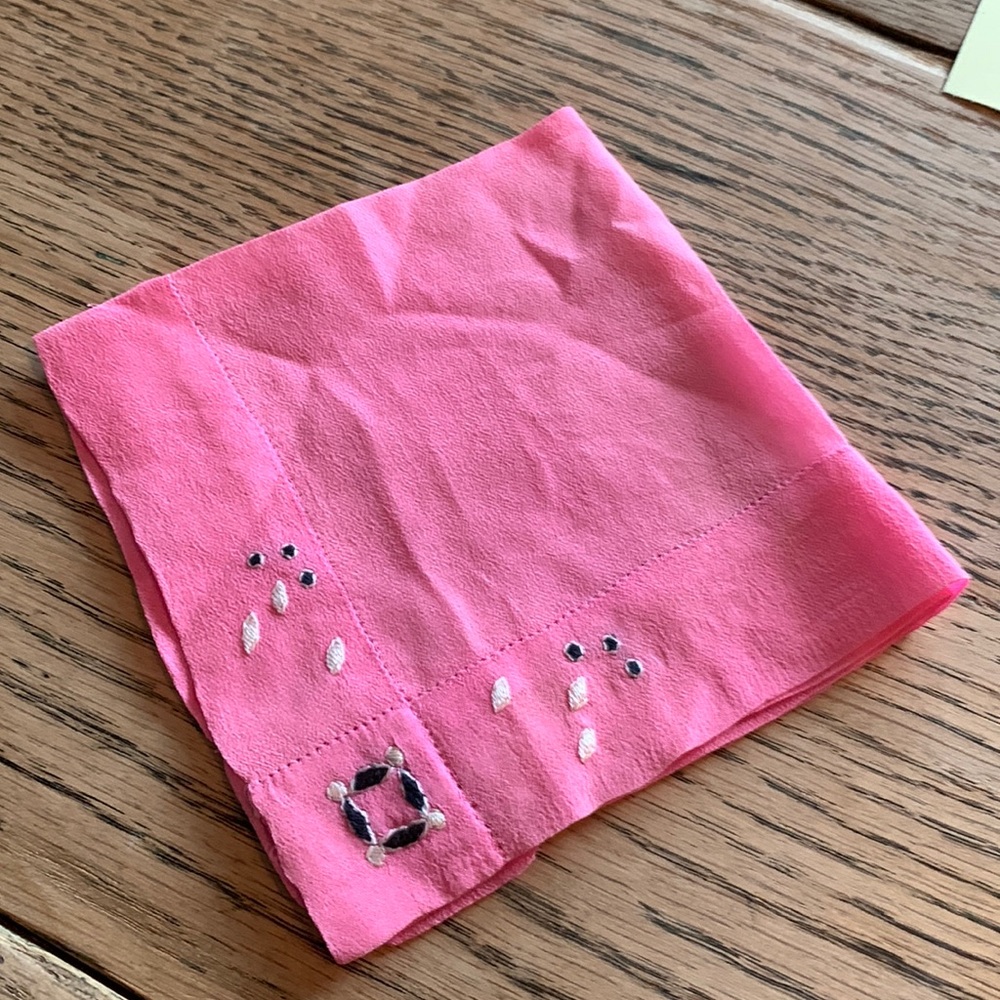 Vintage silk small handkerchief